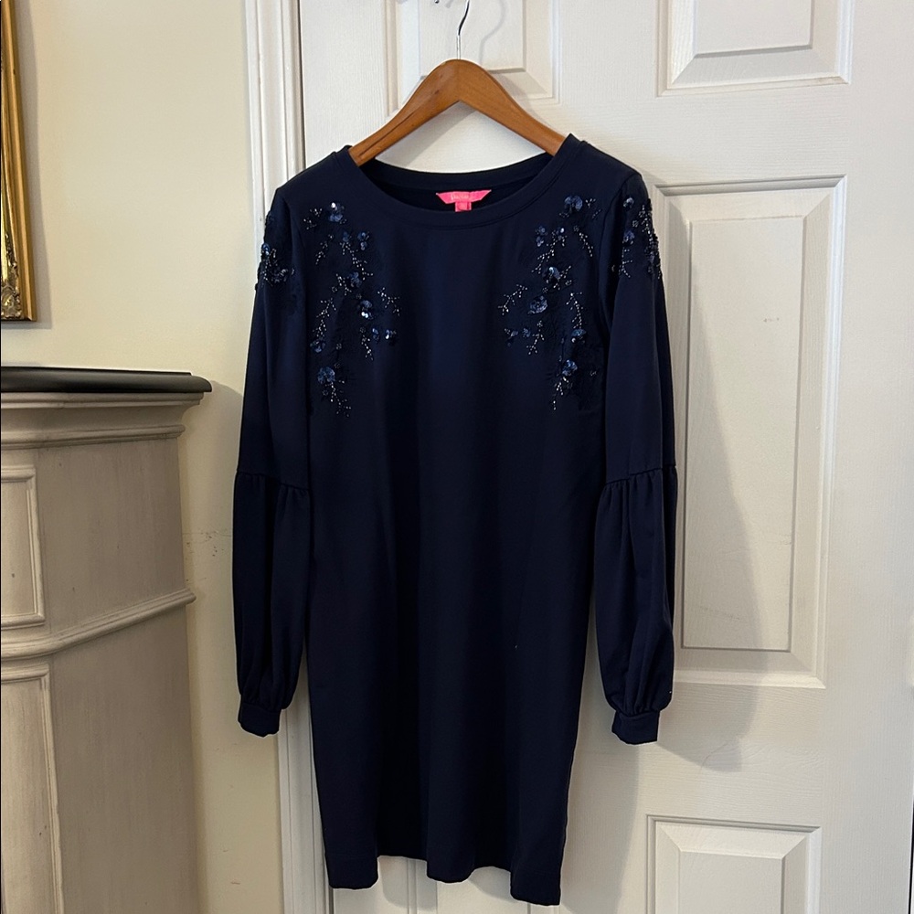 Lilly Pulitzer Navy Long Sleeve Sweater Dress